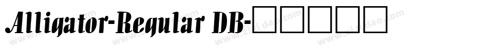 Alligator-Regular DB字体转换